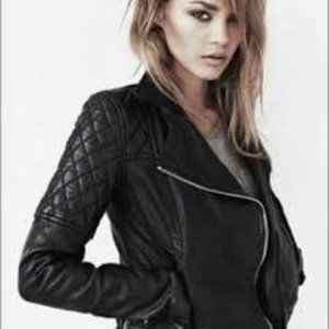 ALL SAINTS Black Quilted "Walker" Jacket